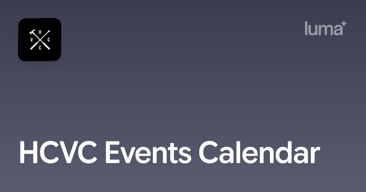 HCVC Events Calendar · Events Calendar