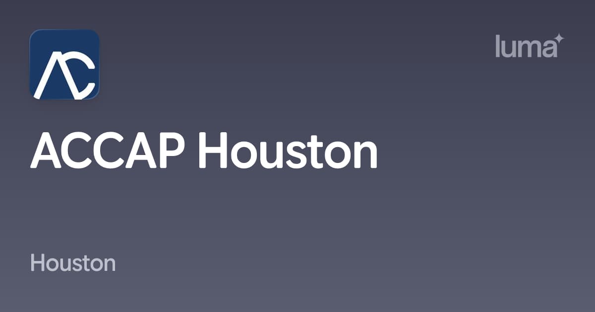 ACCAP Houston · Events Calendar