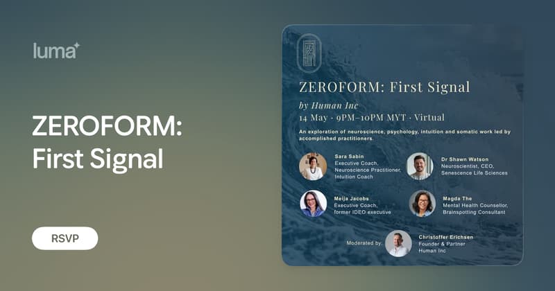 ZEROFORM: First Signal · Zoom · Luma